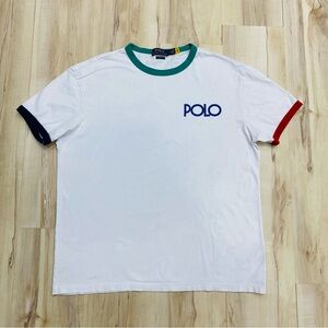 Polo by Ralph Lauren White T-Shirt with Multicolor Accents